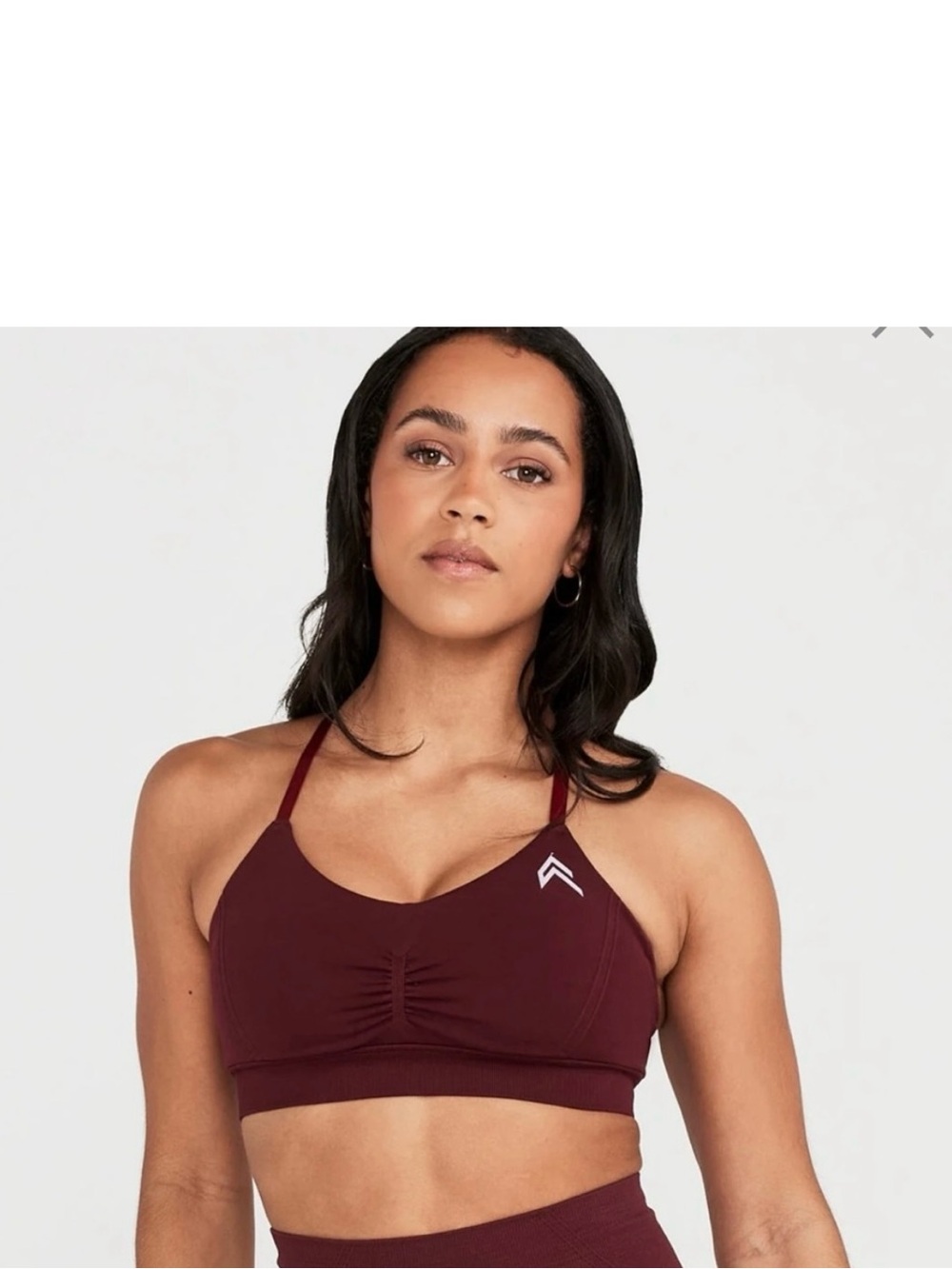 Women’s Maroon Strappy Sports Bra - Active Comfort